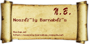 Noszály Barnabás névjegykártya